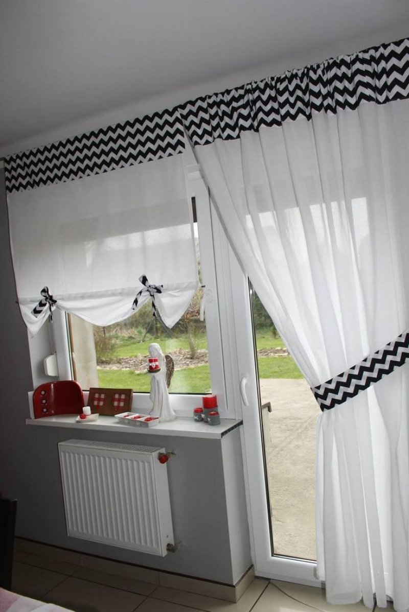 Curtains for the kitchen in modern style