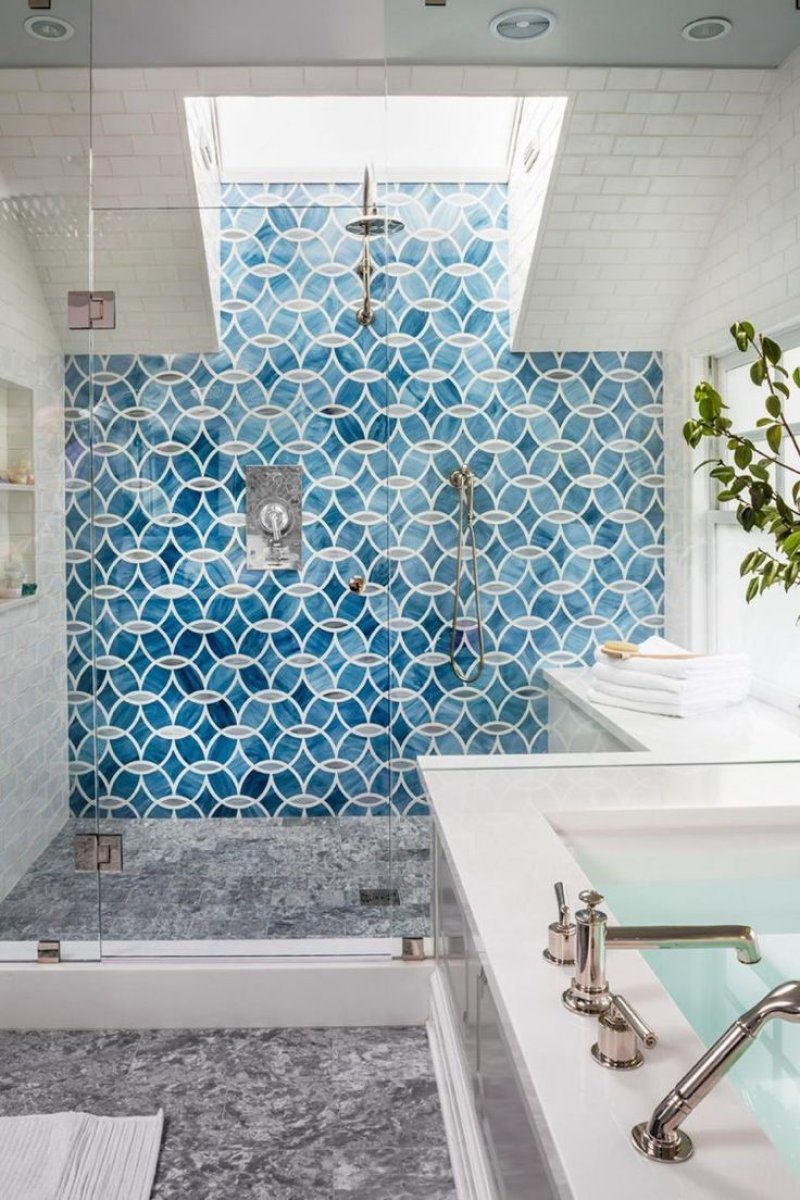 Blue Tiles for Bathroom