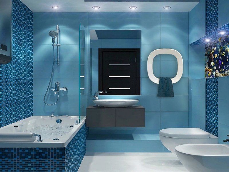 Blue bathroom