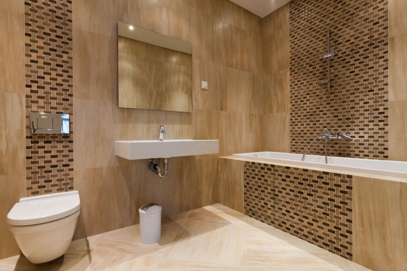 Bathroom design with mosaics and tiles