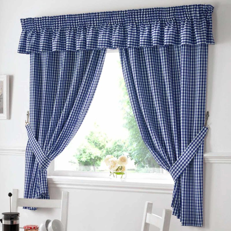 The curtain in the kitchen