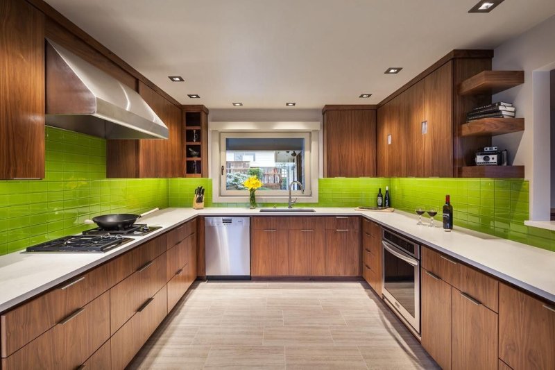 Green kitchen design