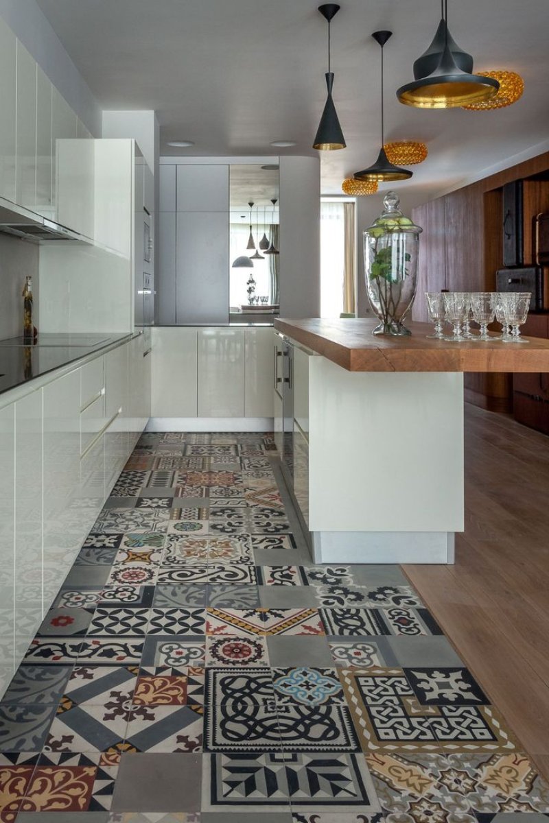 Kerama Marazzi patchwork floor