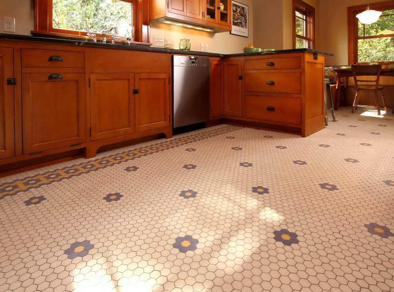 Kitchen floor tiles