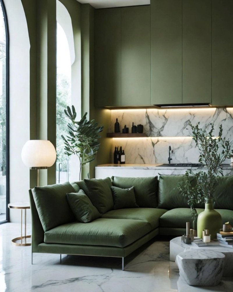 Olive tones interior