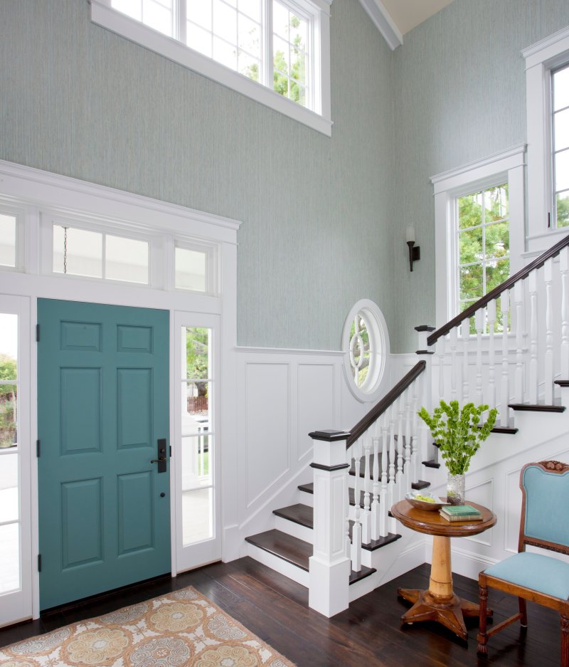 White staircase in the interior