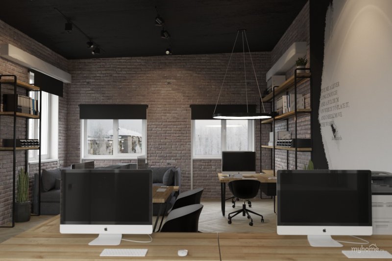 Office of architects in the style of Loft 89M2