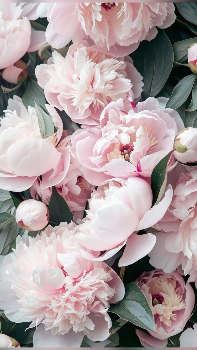 Delicate peonies