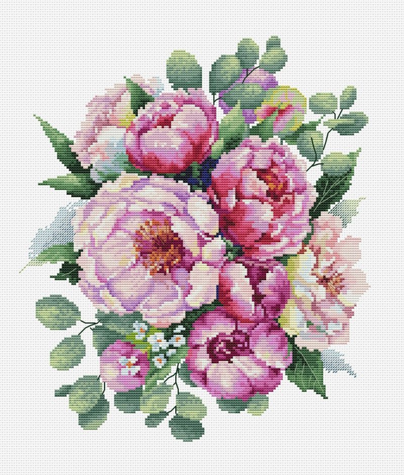 Peonies cross