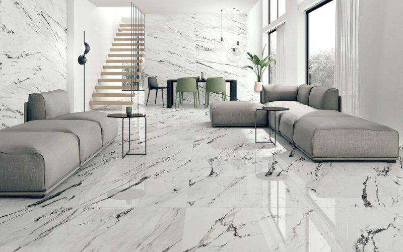 Modern Statuario Polished 60x120 porcelain