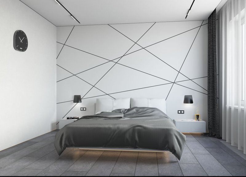 The interior of the bedroom is minimalism