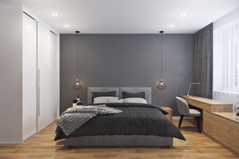 The design of a small bedroom in a modern style