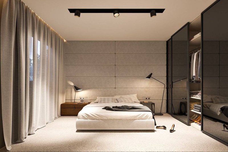 The interior of the bedrooms in a modern style