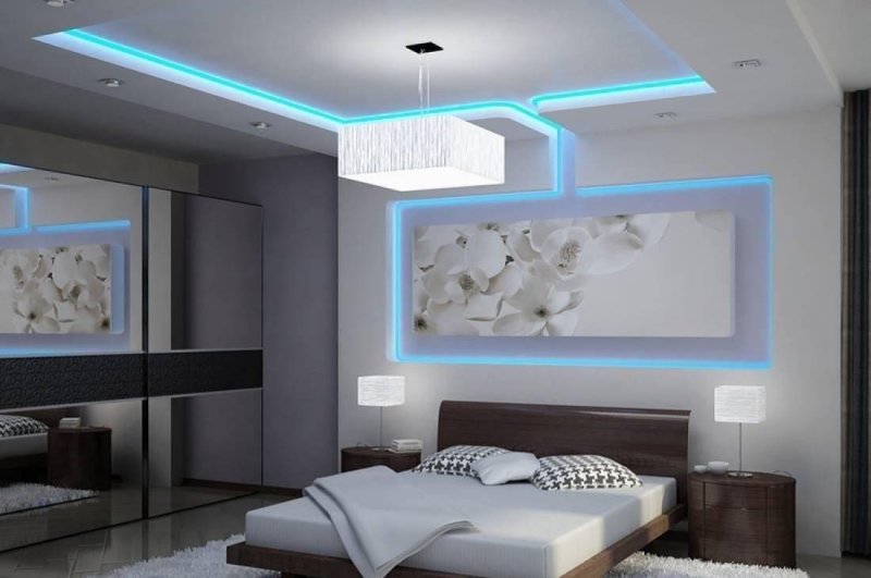 Ceiling lighting in the bedroom