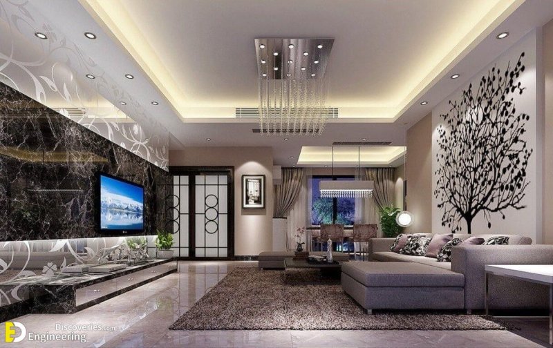 Stylish interior of the living room