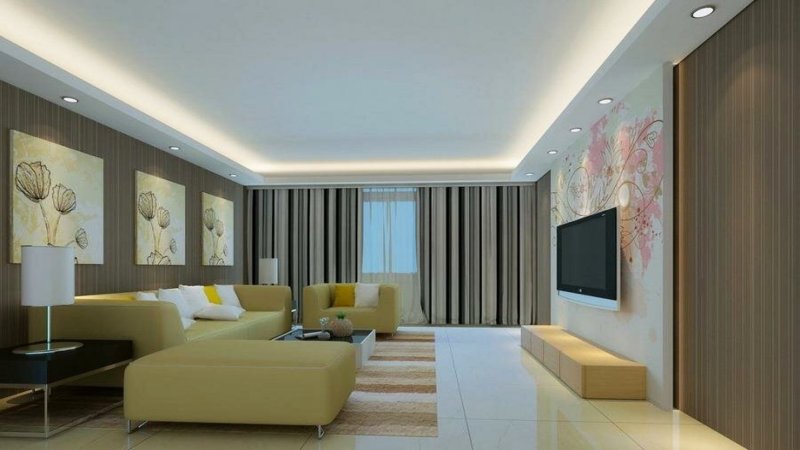 Ceiling design in the living room