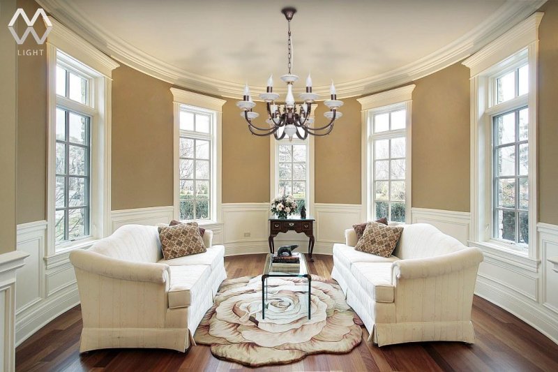 Lamps in the interior of the living room