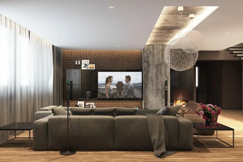 Stylish interior of the living room