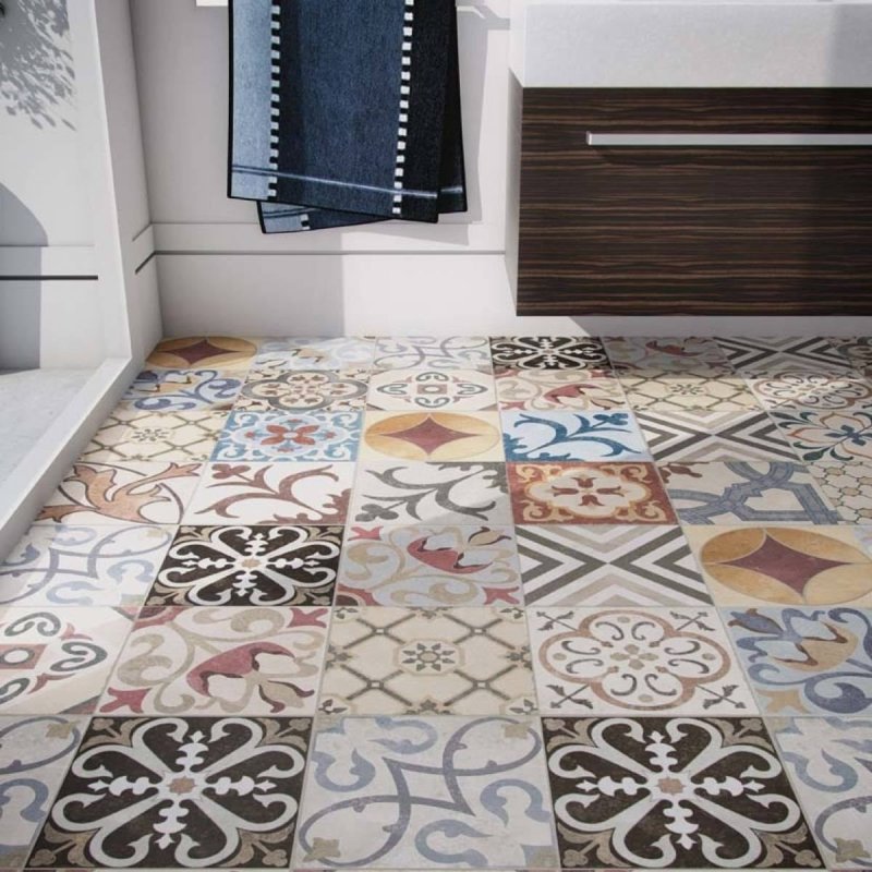 Kerama Marazzi patchwork floor