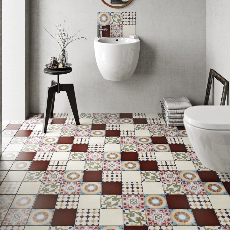 Ceramic tiles of patchwork