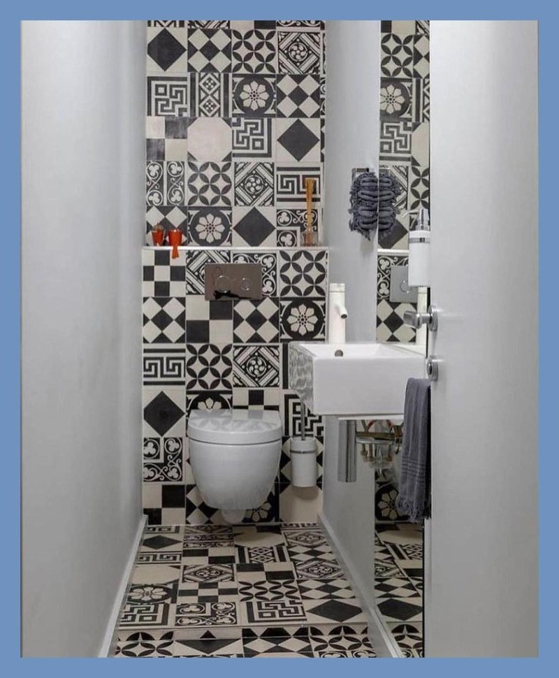 Toilet design tile