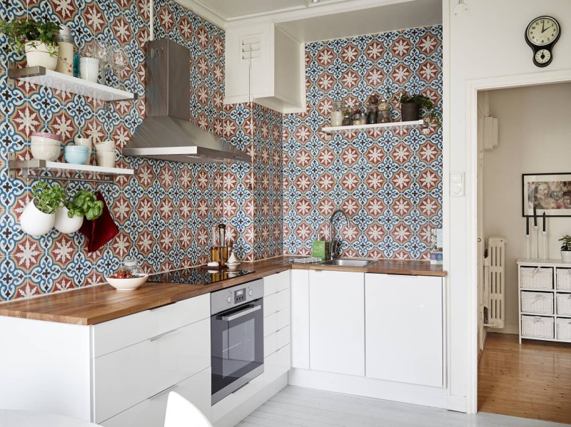 Surrei tile in the interior of the kitchen