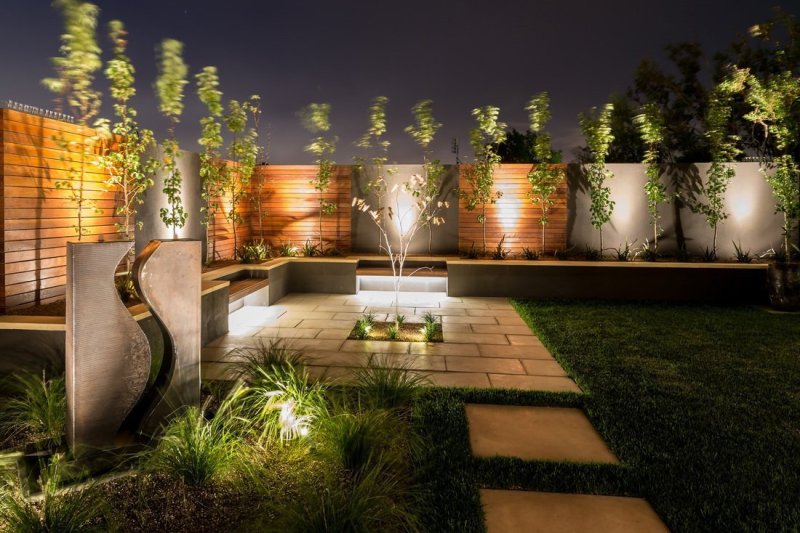 Landscaping in modern style