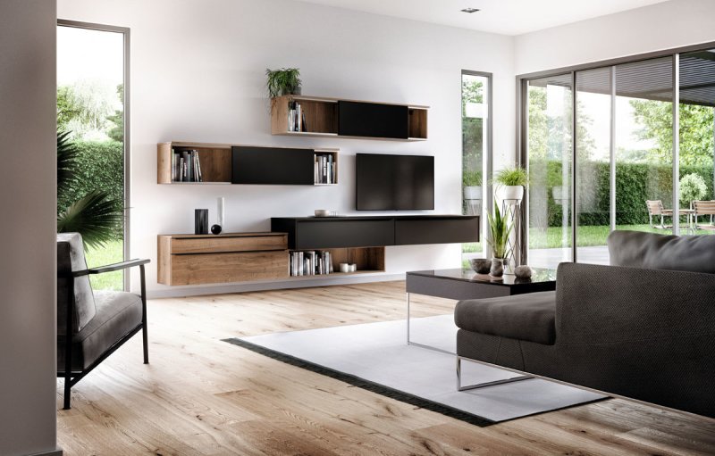 Modern living room furniture in minimalism style