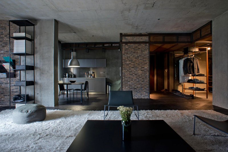 Loft style in the interior of the apartment