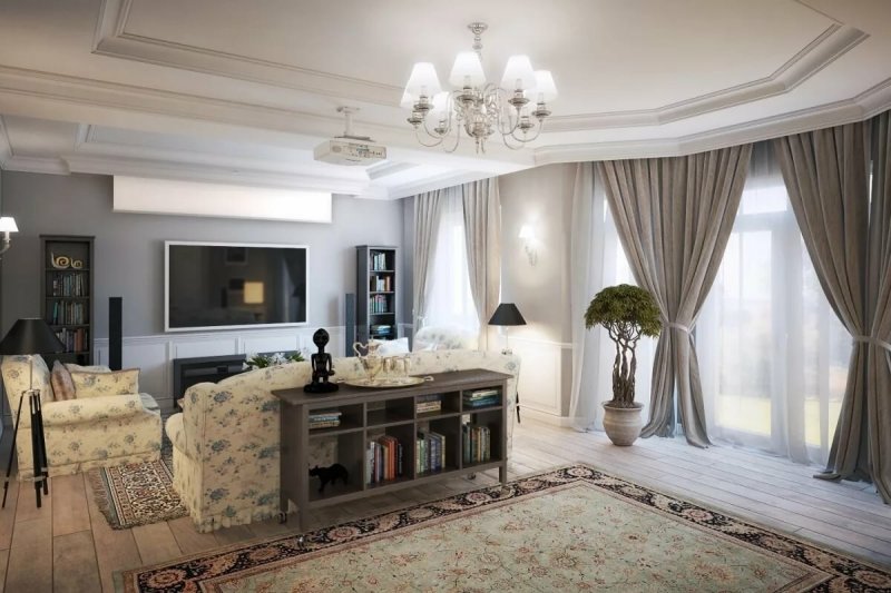 Living room in neoclassic style