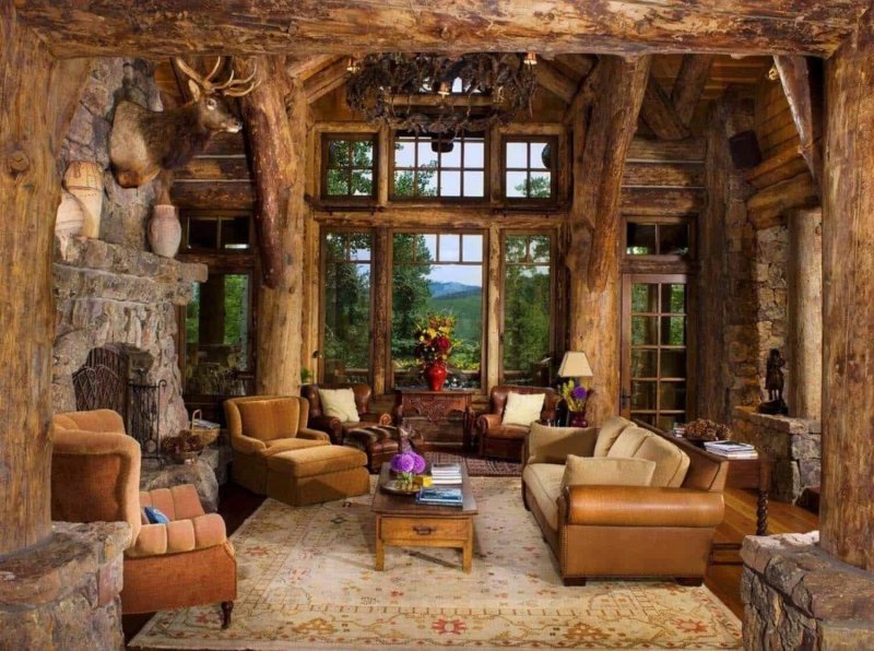 Rustic style in the interior