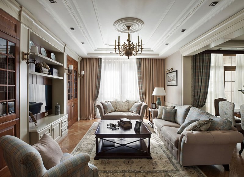 Neoclassic style in the interior of the apartment