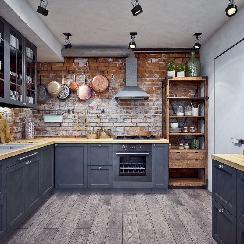 Loft style kitchen design