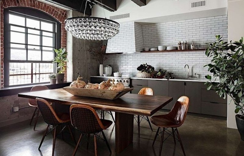 Kitchen in the style of industrial loft