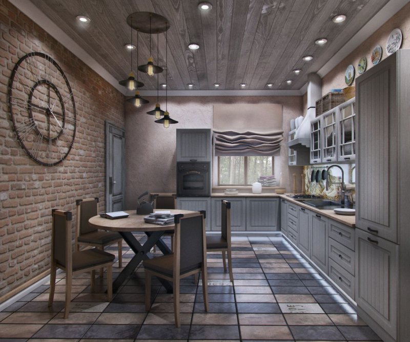 Loft style kitchen design