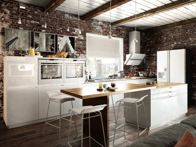 Kitchen in loft -style design