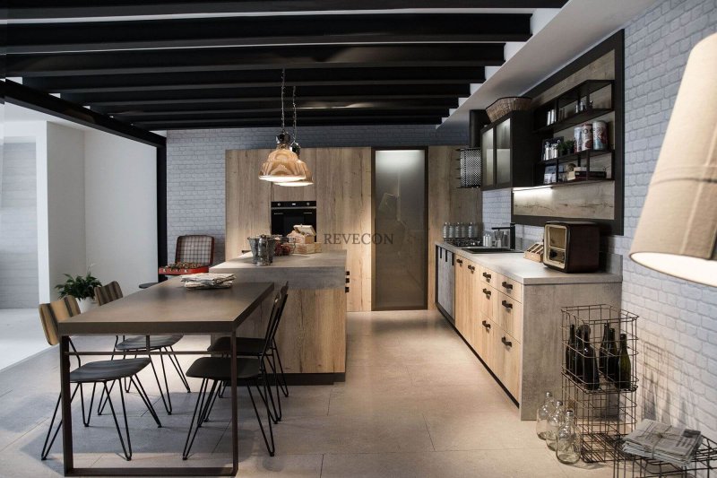 Kitchen in the style of industrial loft