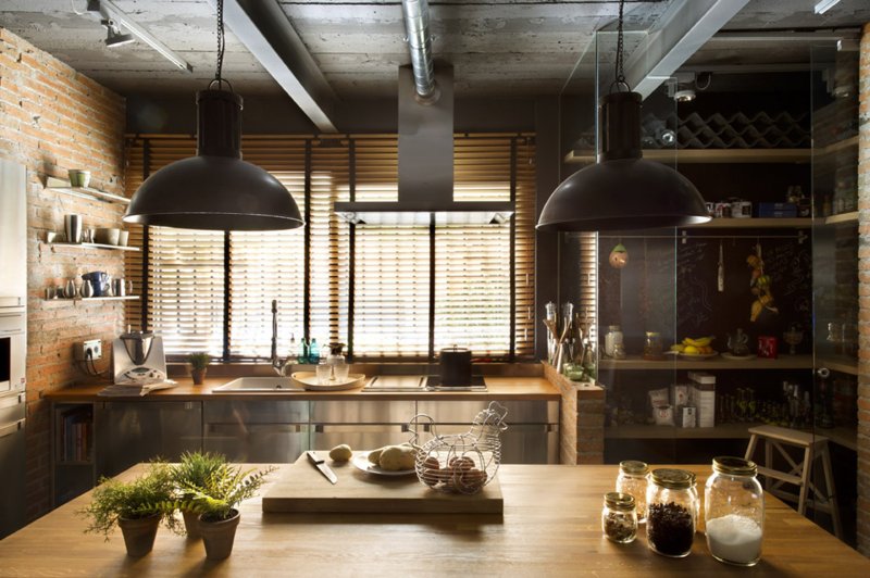 Kitchen in loft -style design