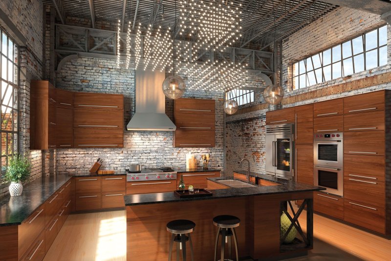 Loft style kitchen design