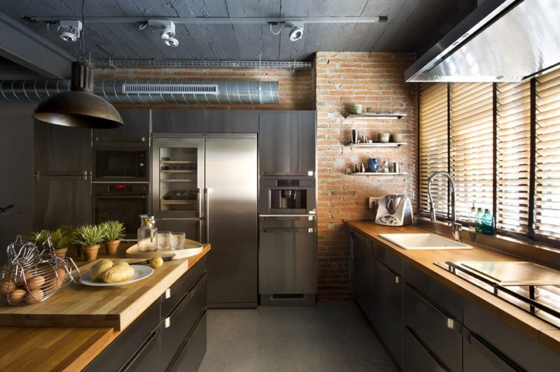 Kitchen in loft -style design