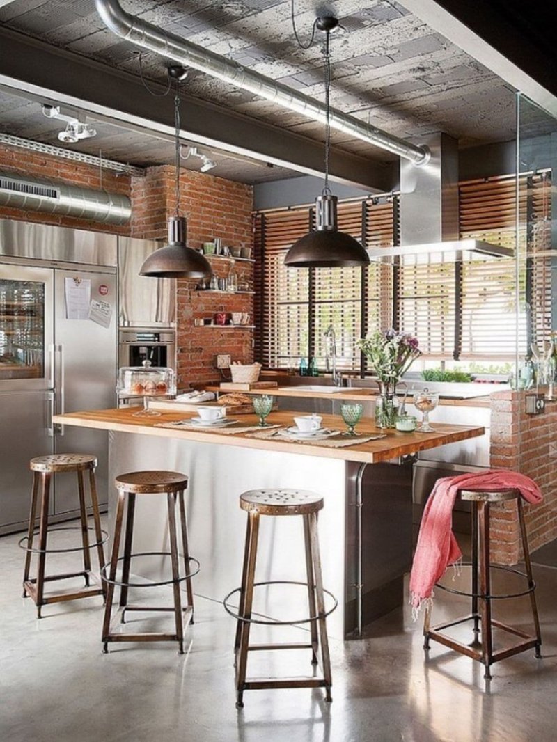 Kitchen in loft -style design