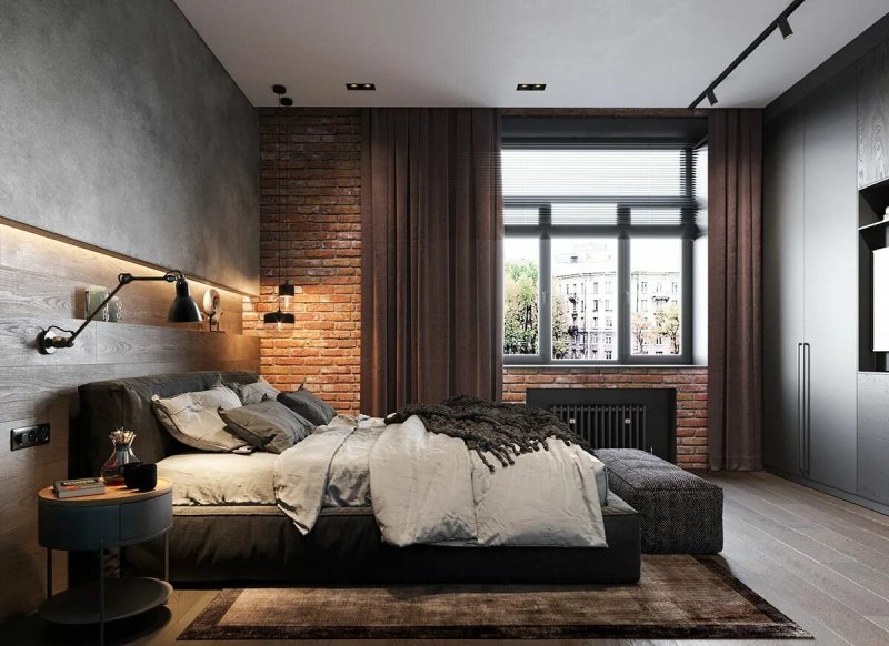 Loft style bedroom design