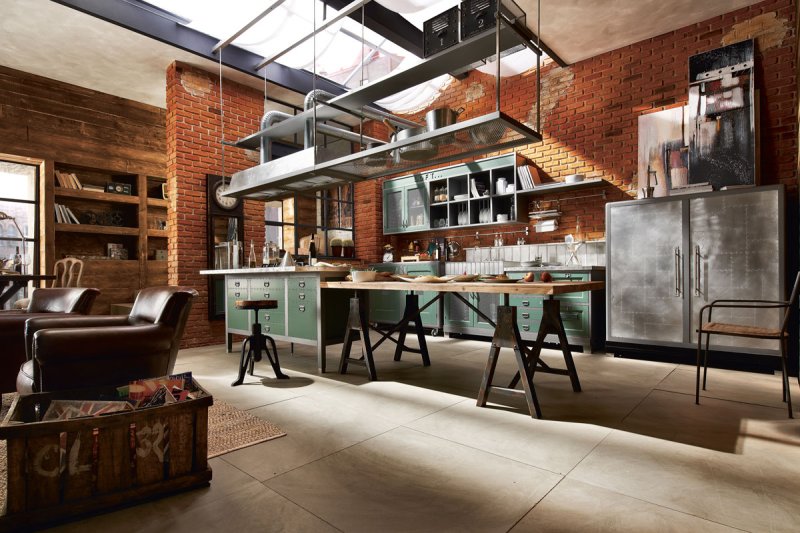 Kitchen in the style of industrial loft