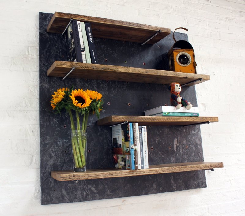 Shelf in the style of loft wall