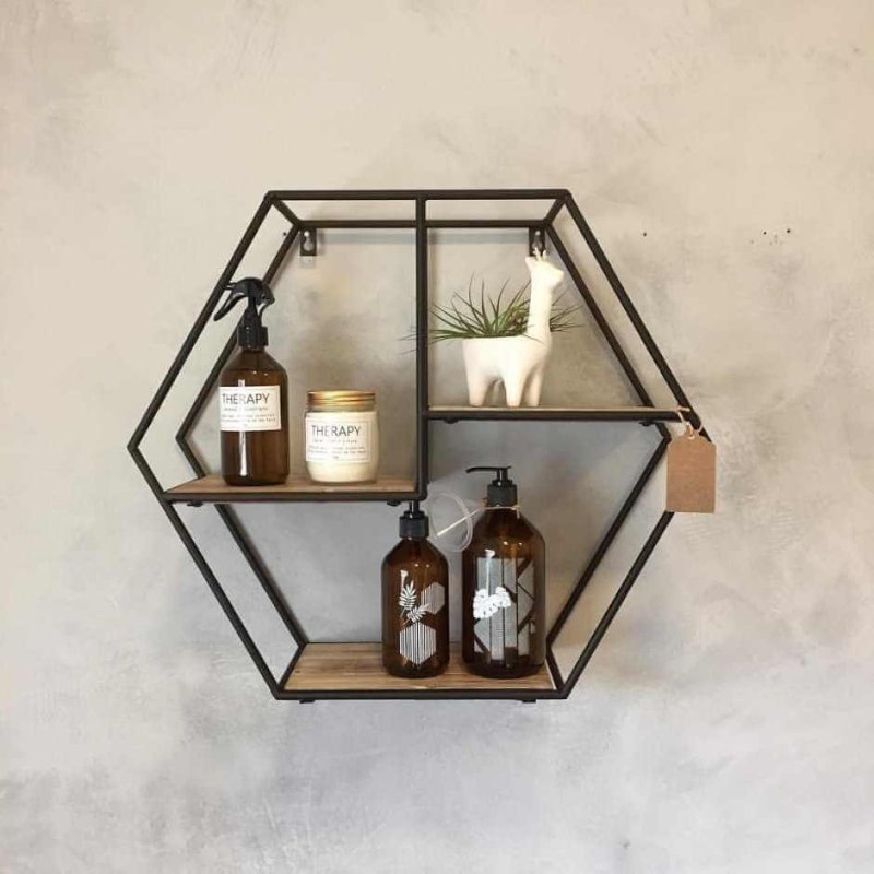 Shelf in the style of loft wall