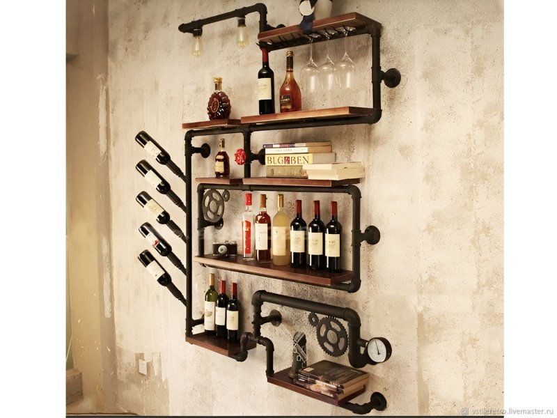 Shelves for bottles loft