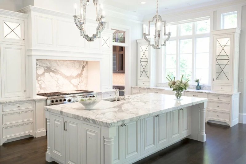 Cuisine neoclassica countertop marble