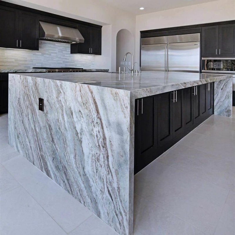 Marble in the interior of the kitchen