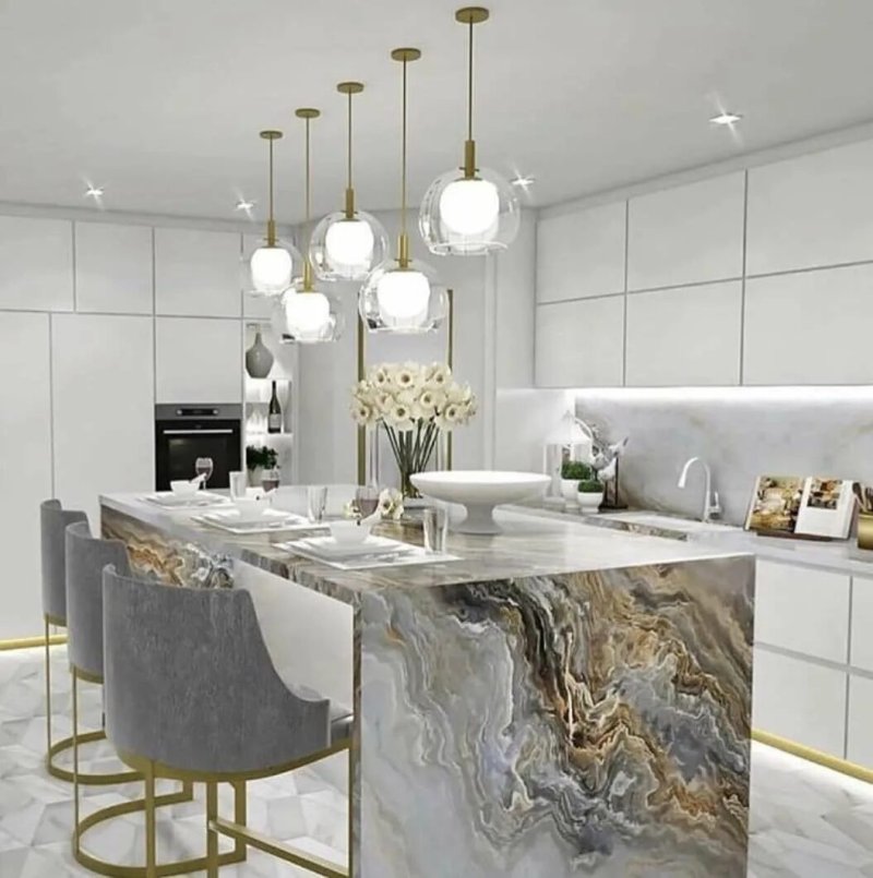 Marble -style kitchen