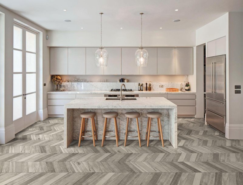 Treverksoul neutral chevron porcelain